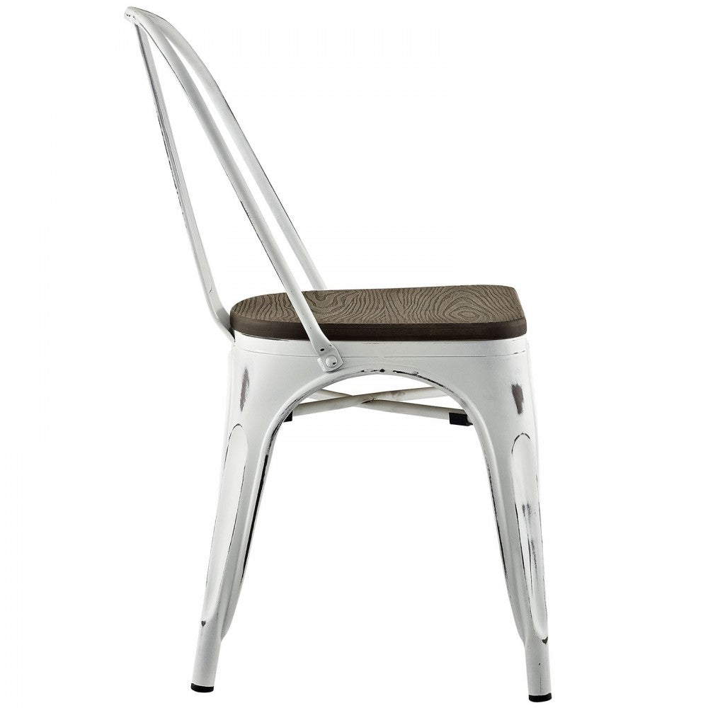 Promenade Bamboo Side Chair, White