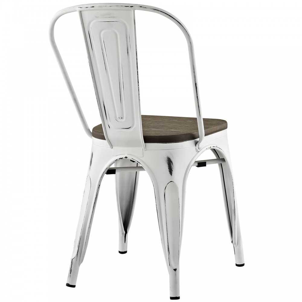Promenade Bamboo Side Chair, White
