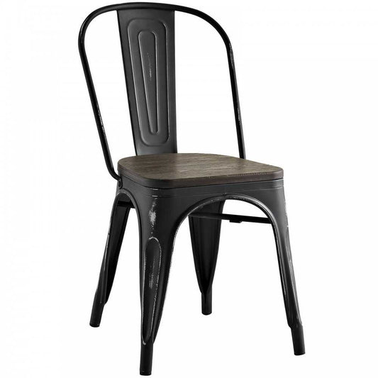 Promenade Bamboo Side Chair, Black