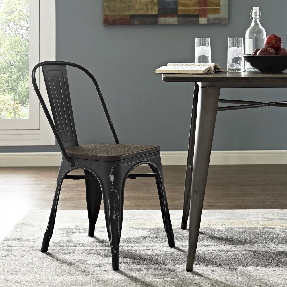 Promenade Bamboo Side Chair, Black