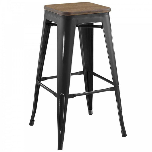 Promenade Bar Stool, Black, EEI-2819-BLK