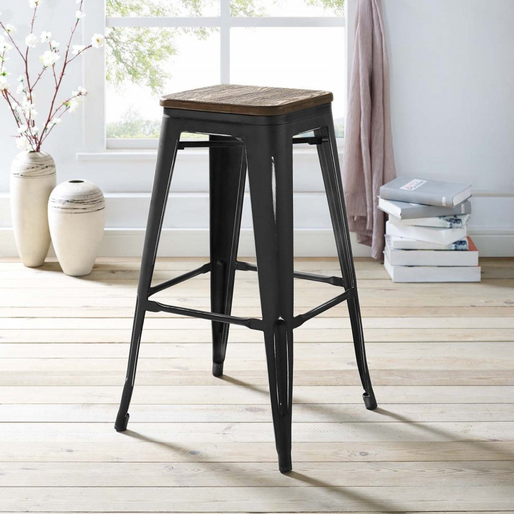 Promenade Bar Stool, Black, EEI-2819-BLK