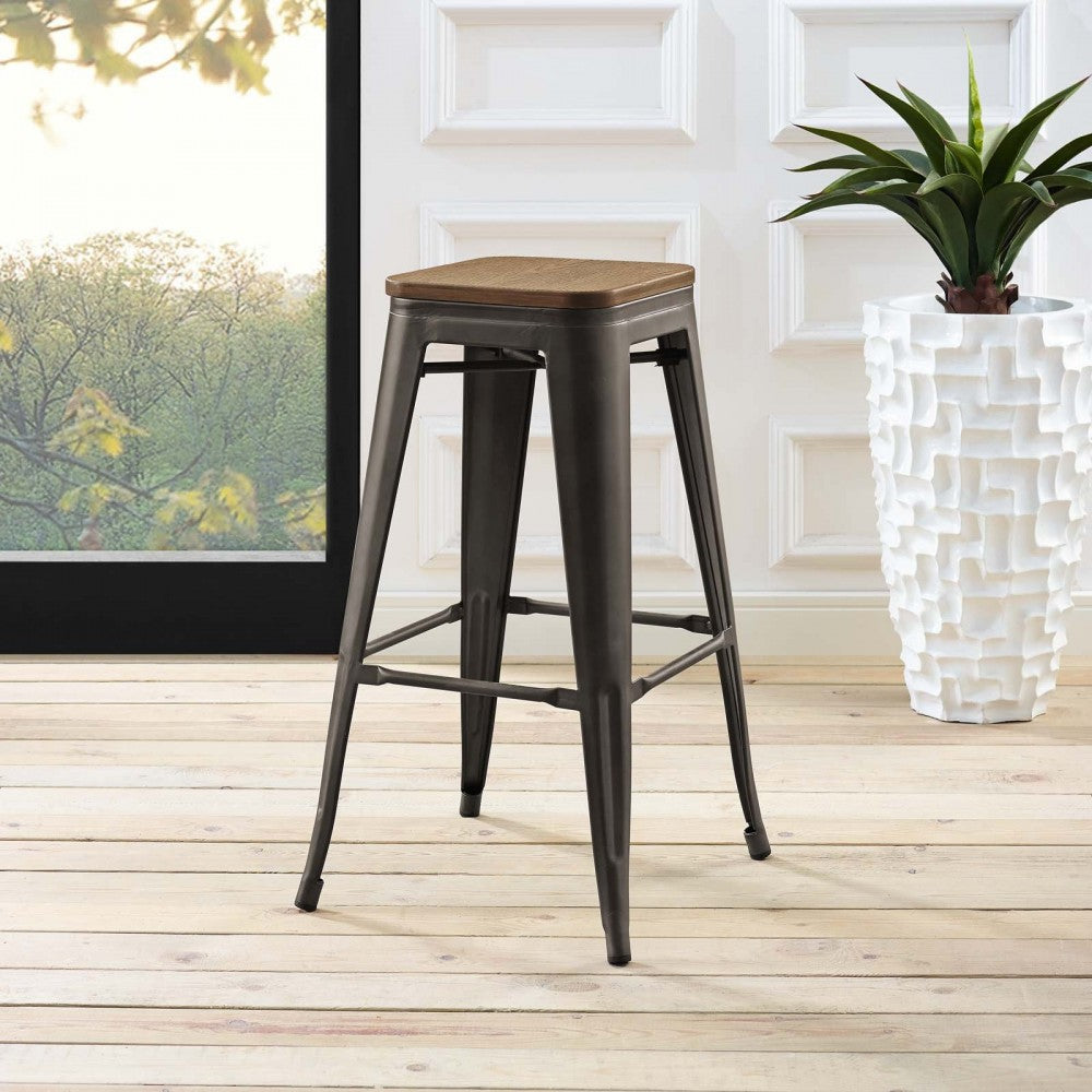 Promenade Bar Stool, Brown, EEI-2819-BRN