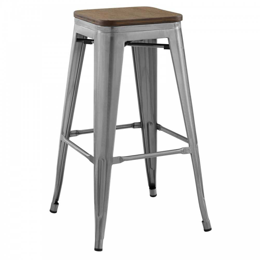 Promenade Bar Stool, Gunmetal, EEI-2819-GME