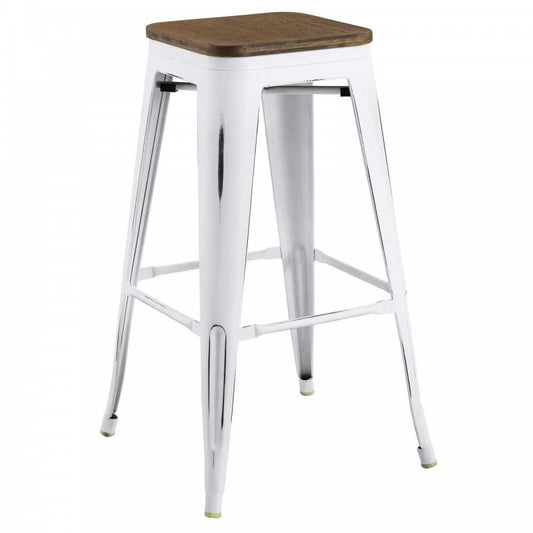 Promenade Bar Stool, White, EEI-2819-WHI