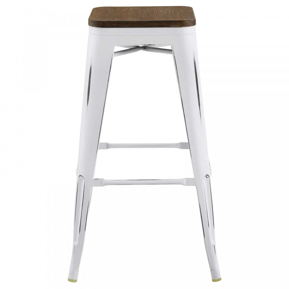 Promenade Bar Stool, White, EEI-2819-WHI