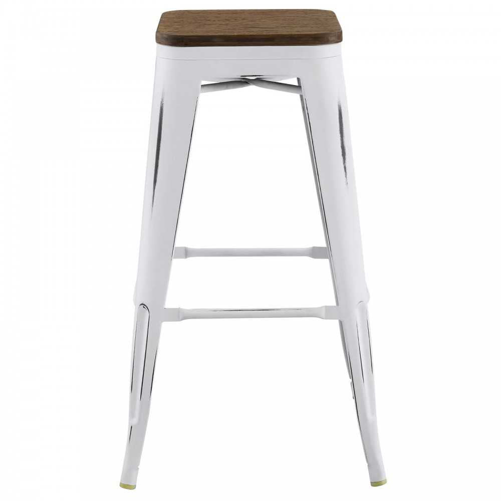 Promenade Bar Stool, White, EEI-2819-WHI