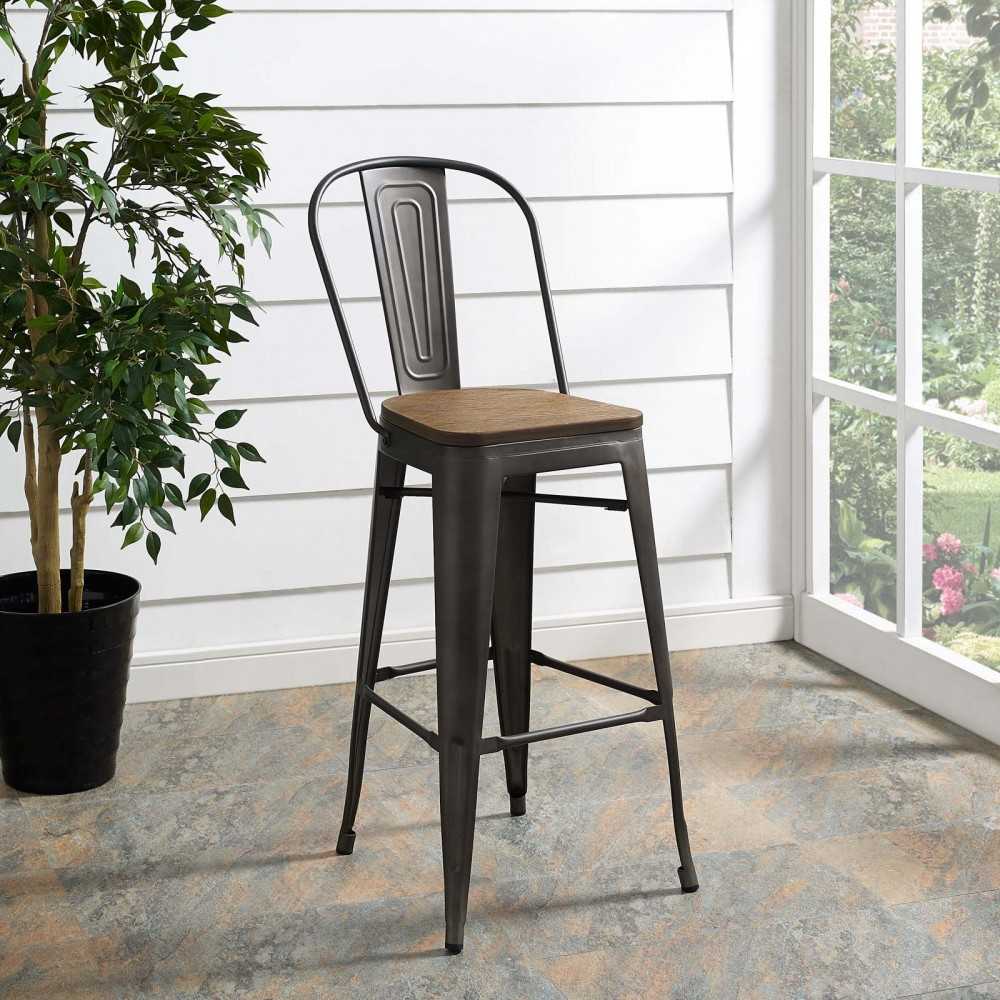 Promenade Bar Stool, Brown, EEI-2814-BRN