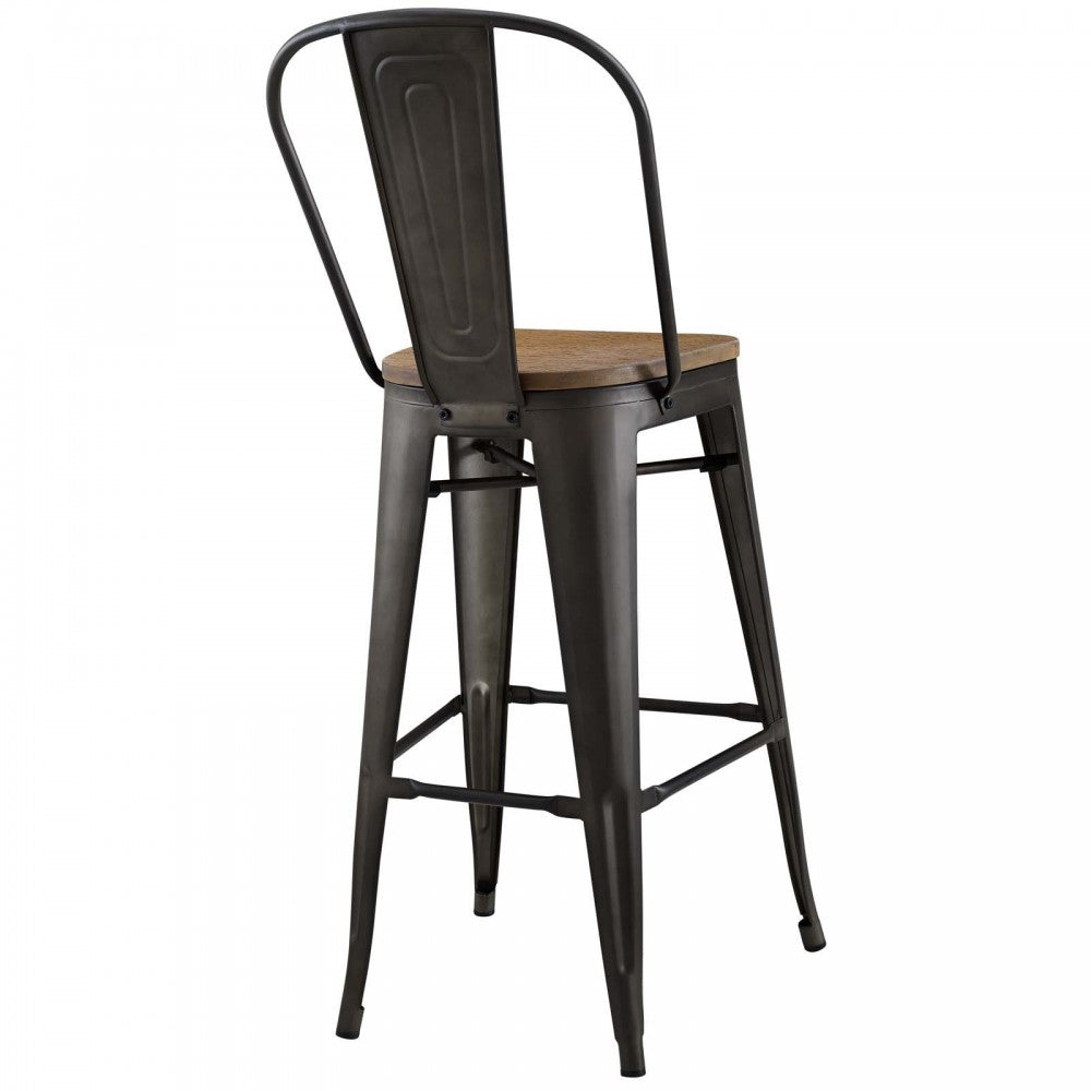 Promenade Bar Stool, Brown, EEI-2814-BRN