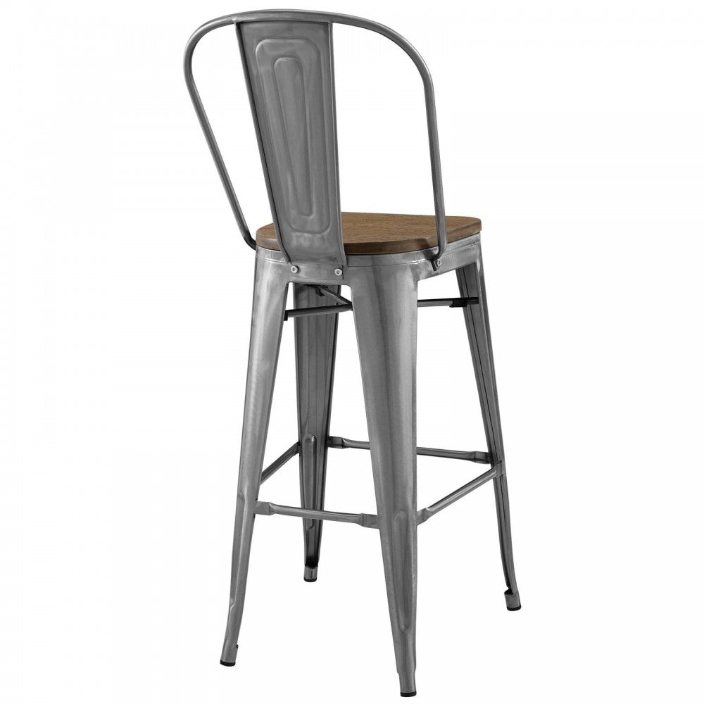 Promenade Bar Stool, Gunmetal, EEI-2814-GME