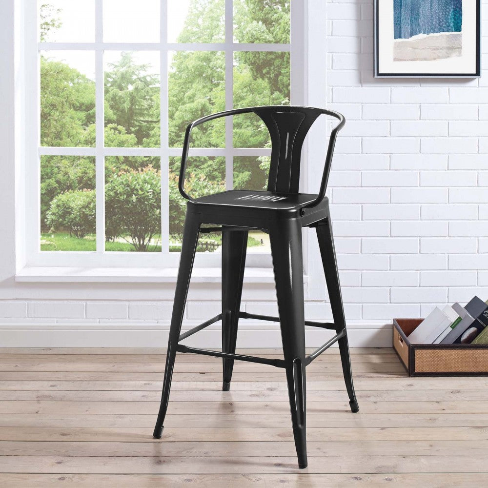 Promenade Bar Stool, Black, EEI-2817-BLK