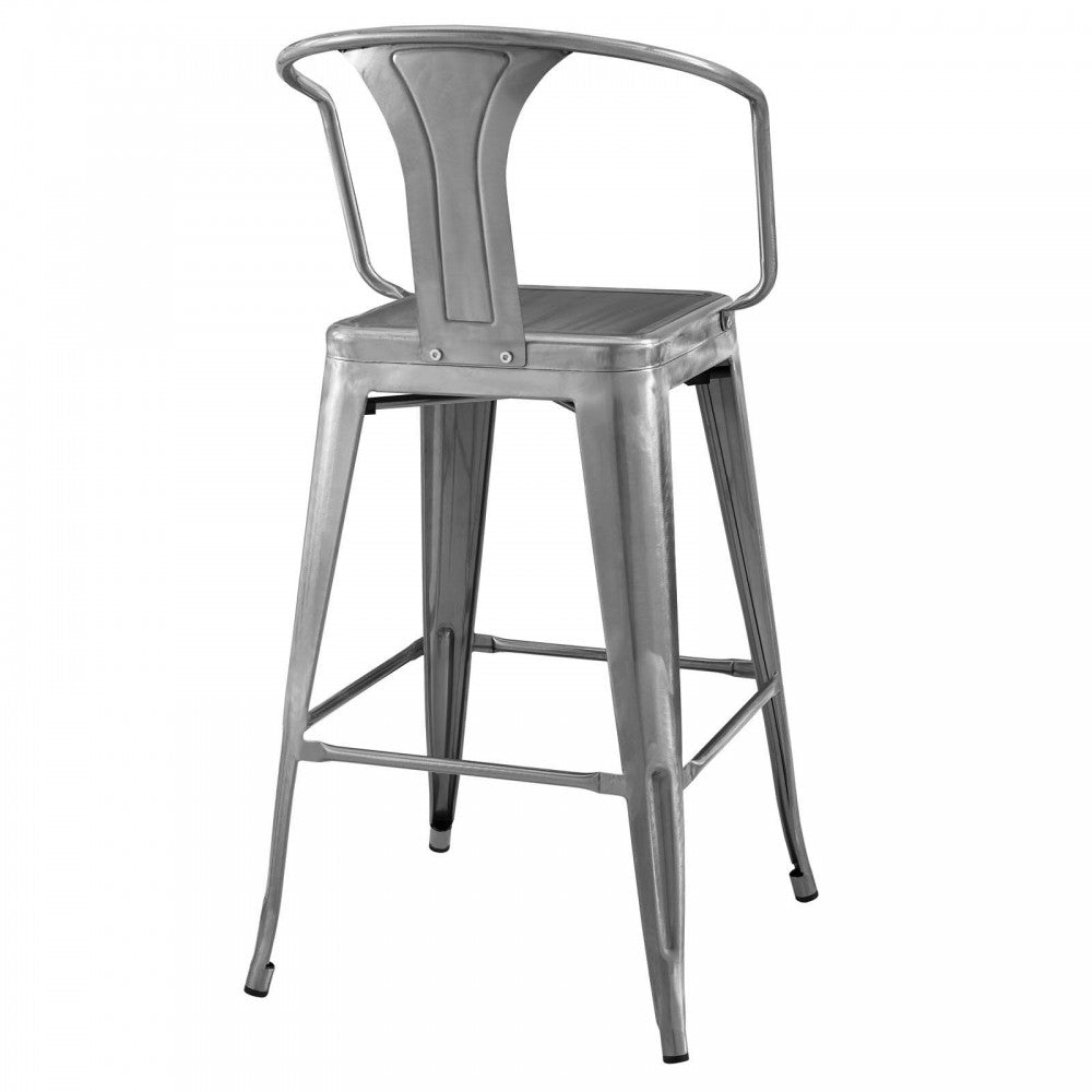 Promenade Bar Stool, Gunmetal, EEI-2817-GME