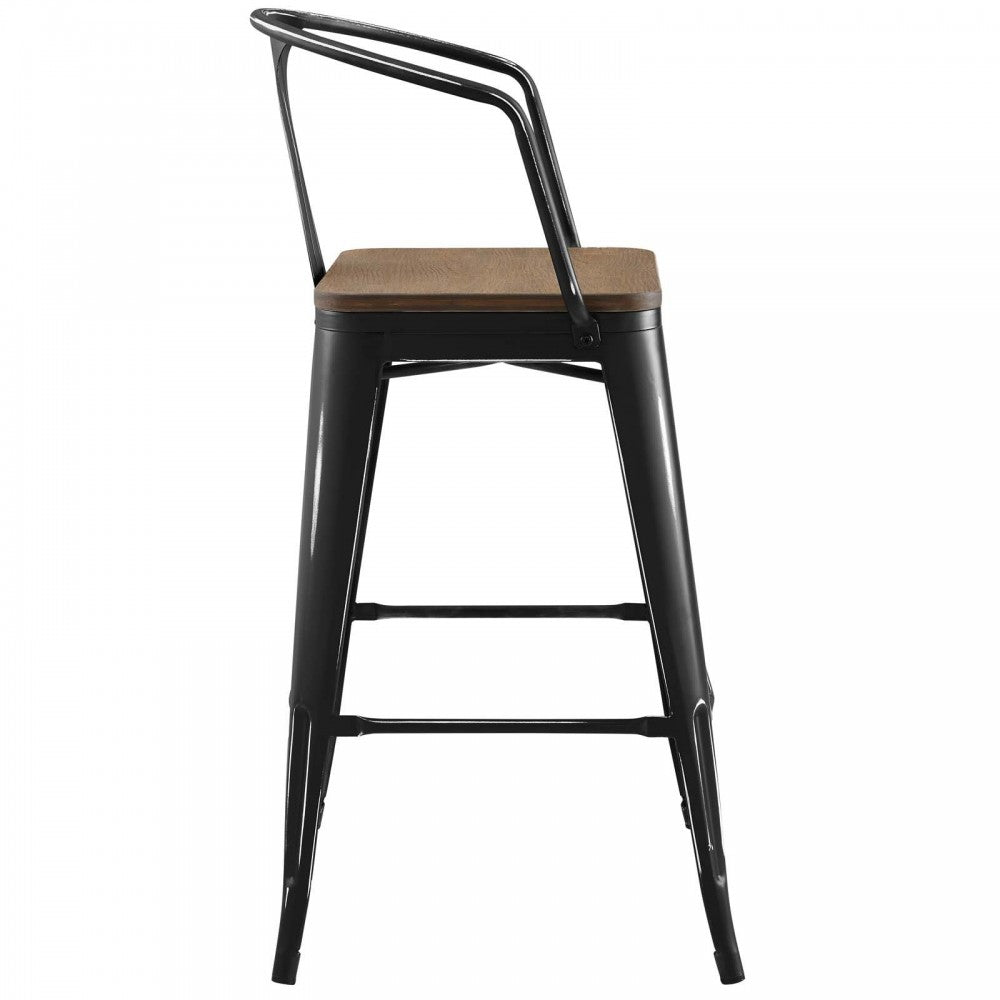 Promenade Bar Stool, Black, EEI-2818-BLK