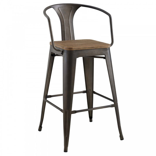 Promenade Bar Stool, Brown, EEI-2818-BRN