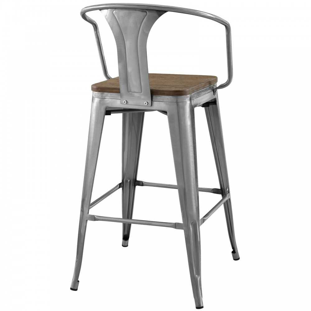 Promenade Bar Stool, Gunmetal, EEI-2818-GME