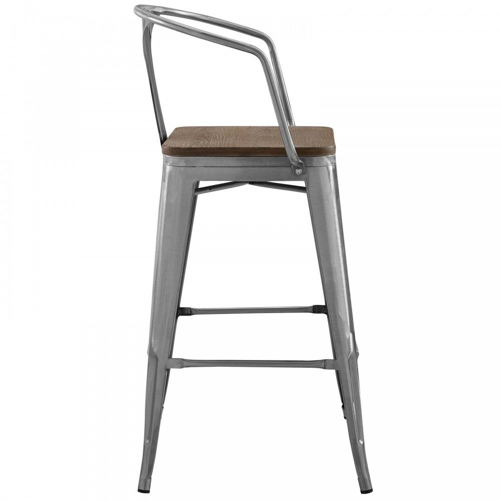 Promenade Bar Stool, Gunmetal, EEI-2818-GME