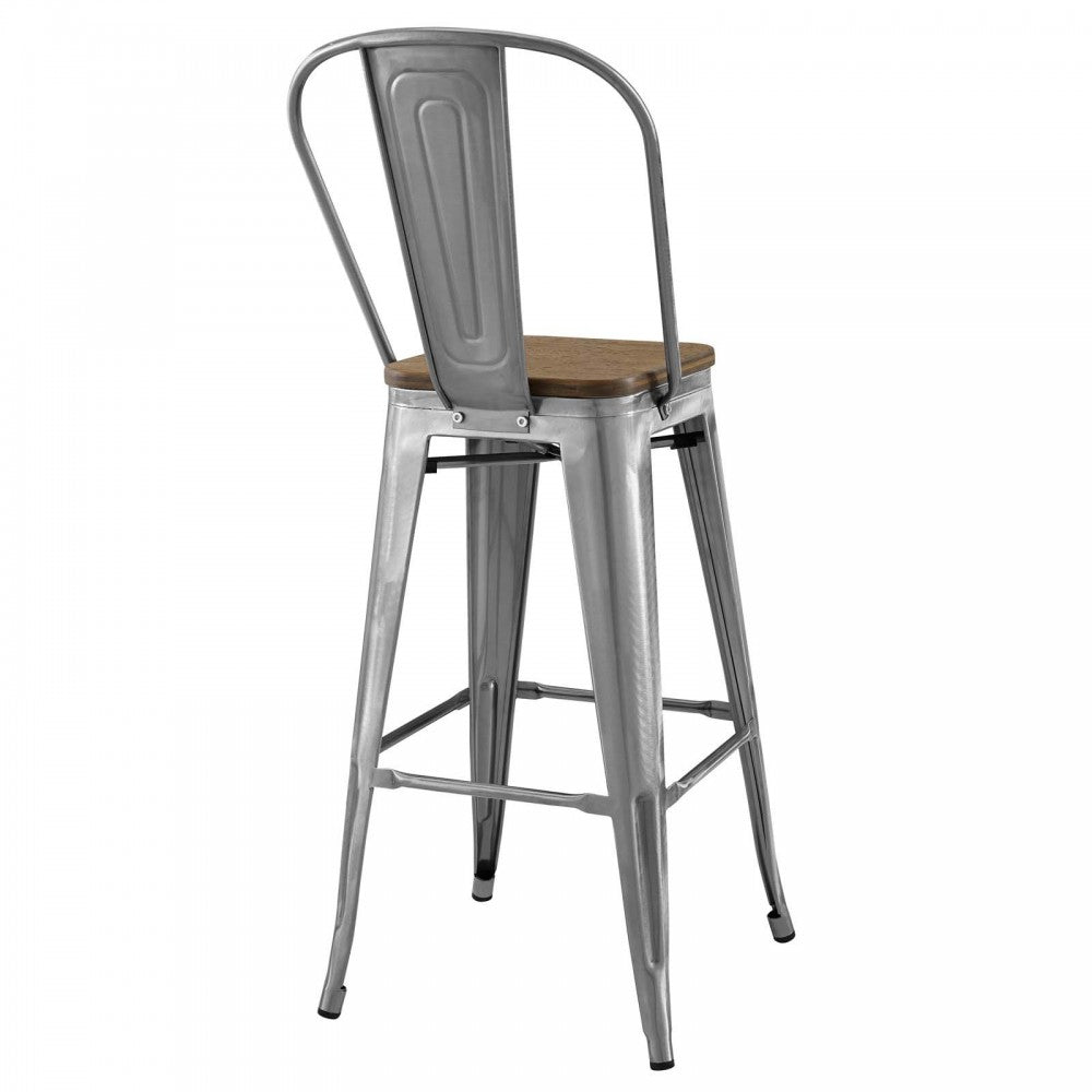 Promenade Bar Stool Metal Set of 4, Gunmetal