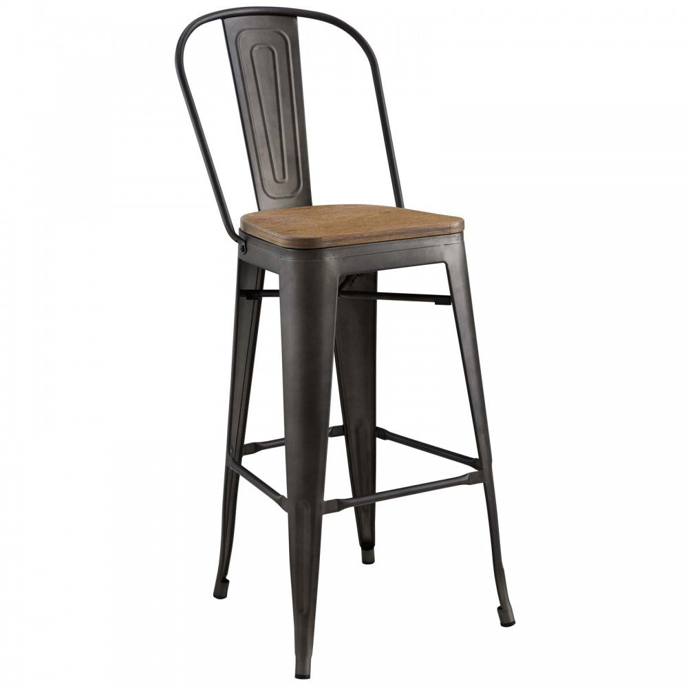 Promenade Bar Stool Set of 2, Brown, EEI-3896-BRN-SET