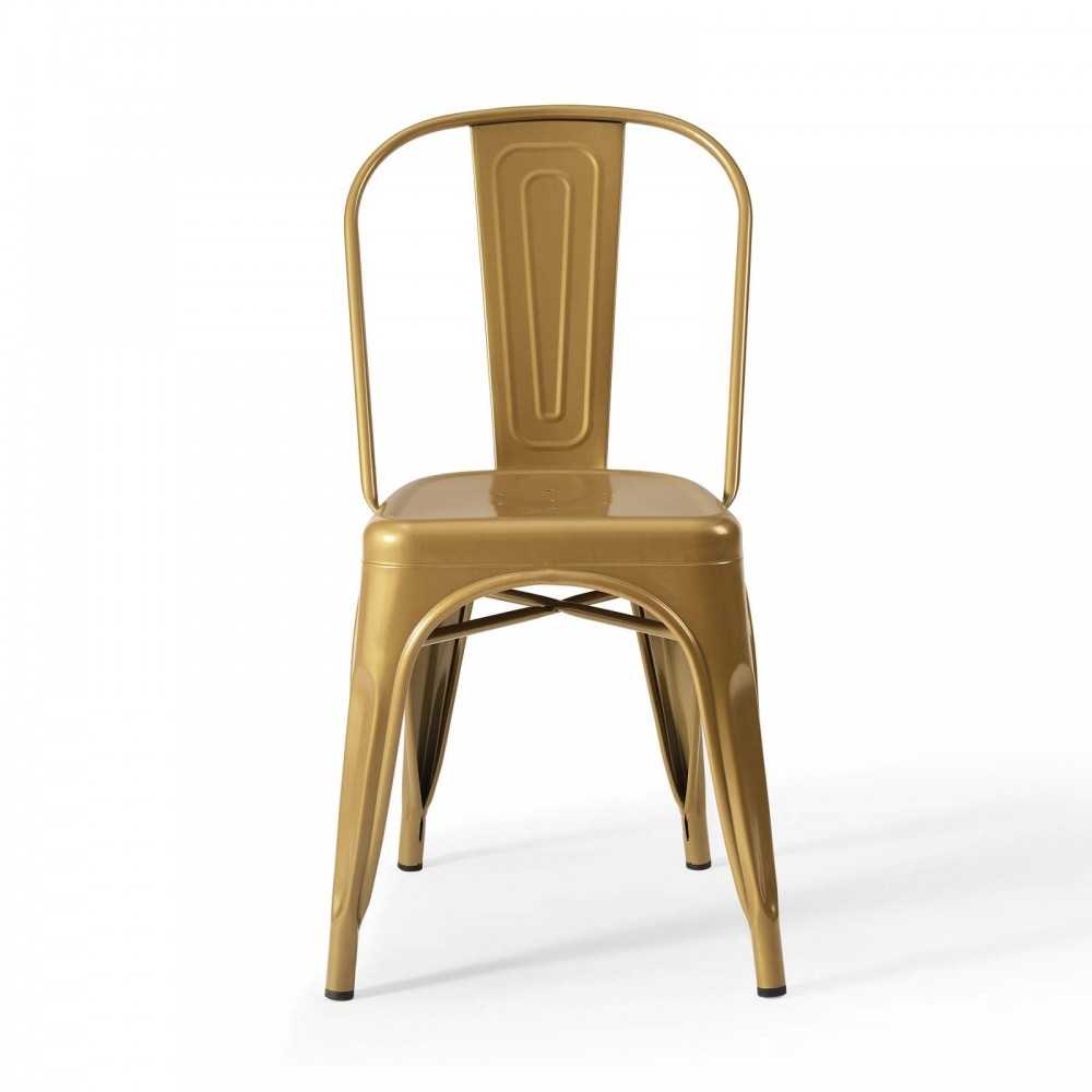 Promenade Bistro Dining Side Chair Set of 2, Gold