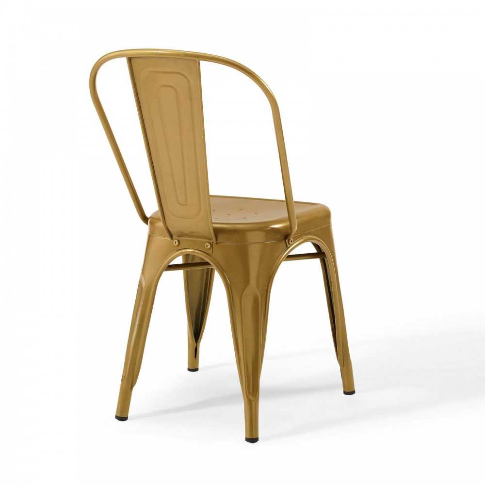 Promenade Bistro Dining Side Chair Set of 2, Gold