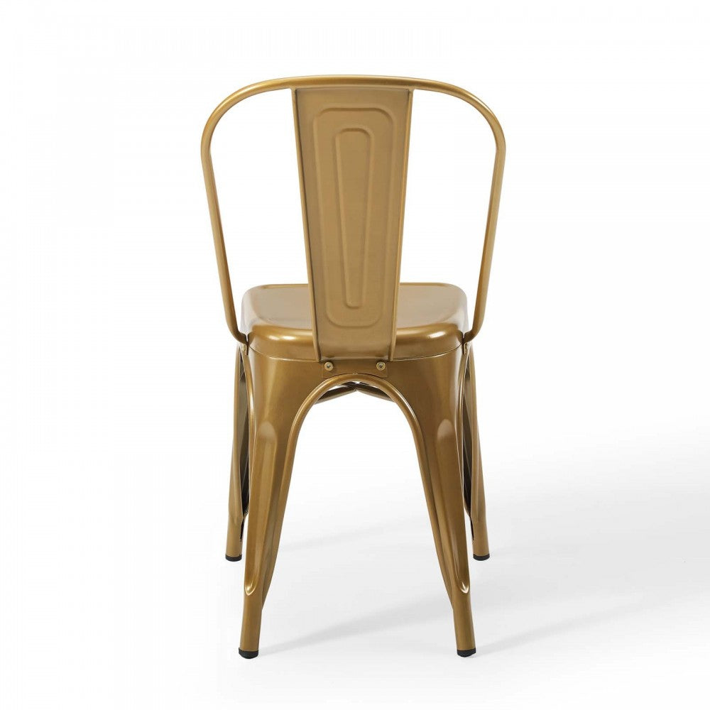 Promenade Bistro Dining Side Chair Set of 2, Gold