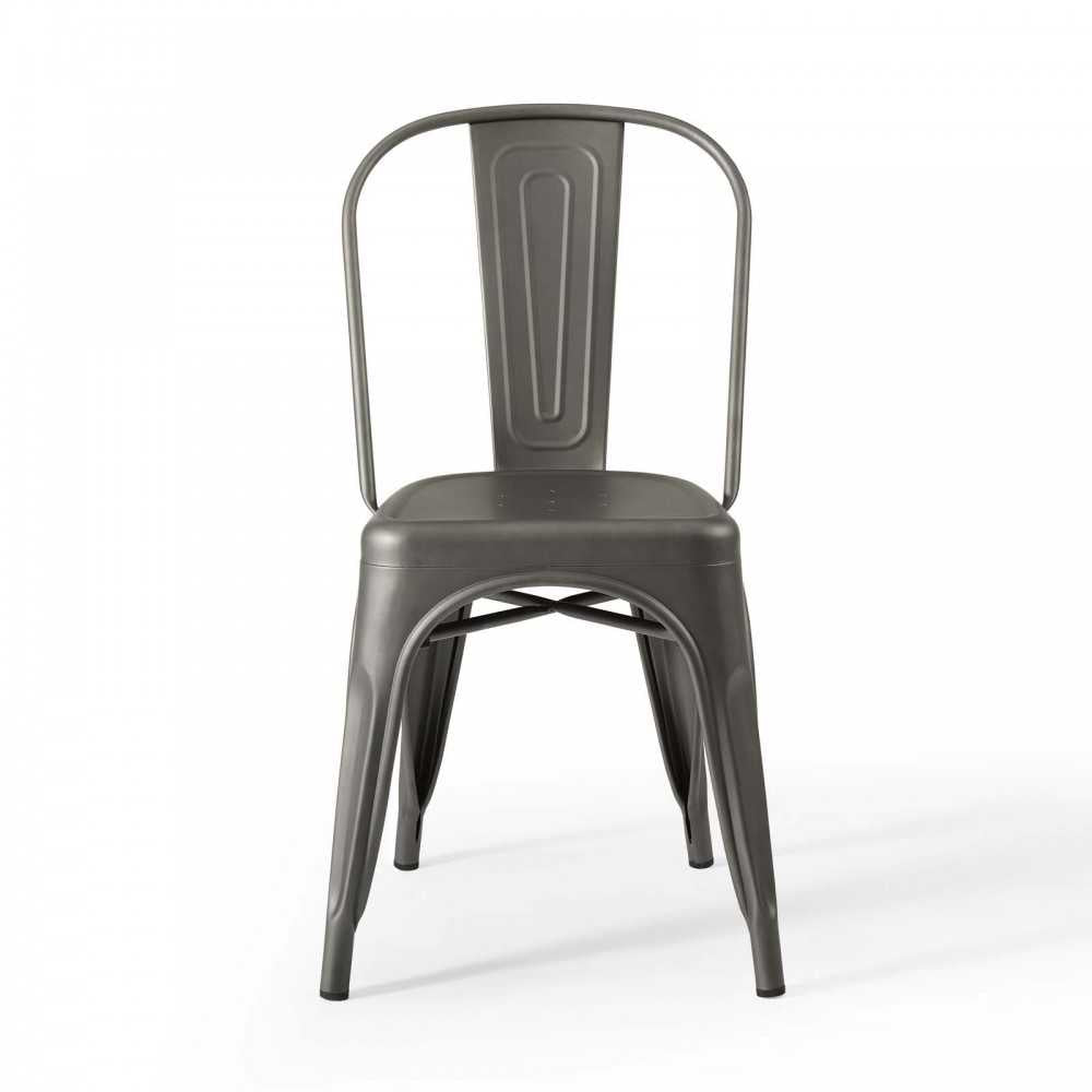 Promenade Bistro Dining Side Chair Set of 2, Gunmetal