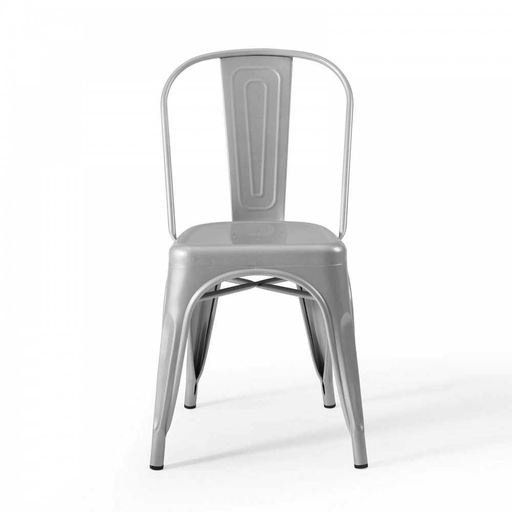 Promenade Bistro Dining Side Chair Set of 2, Silver
