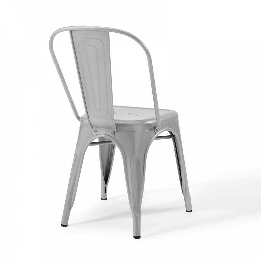 Promenade Bistro Dining Side Chair Set of 2, Silver