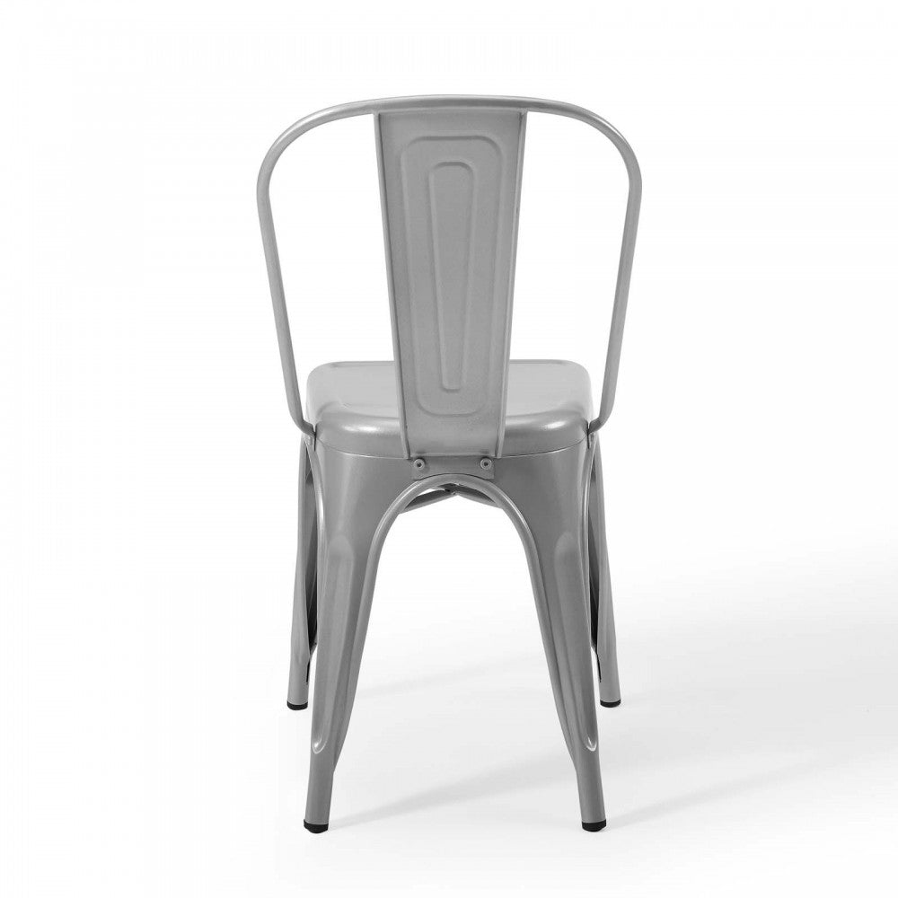 Promenade Bistro Dining Side Chair Set of 2, Silver