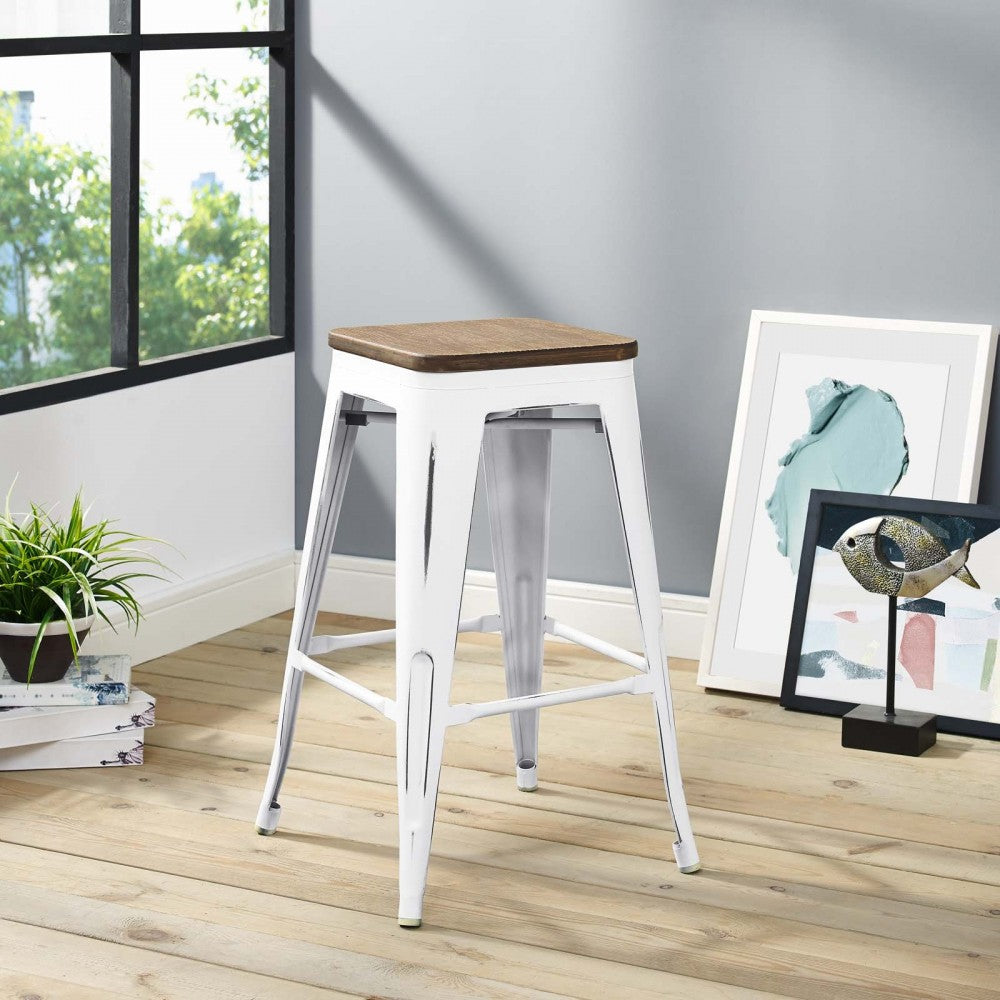 Promenade Counter Stool, White