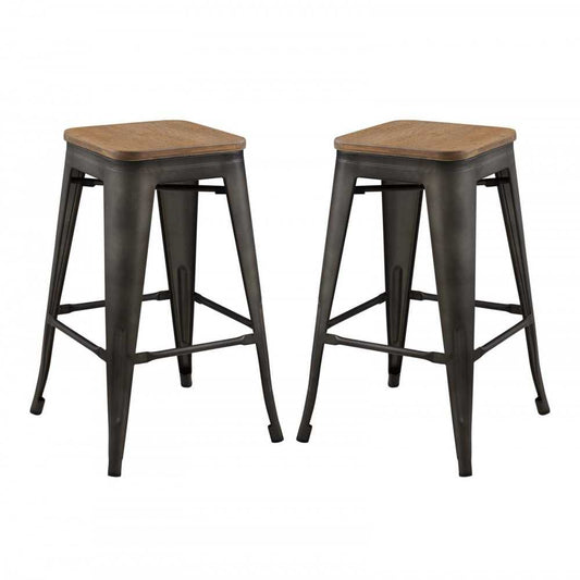 Promenade Counter Stool Set of 2, Brown