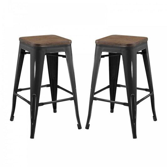 Promenade Counter Stool Set of 2, Black