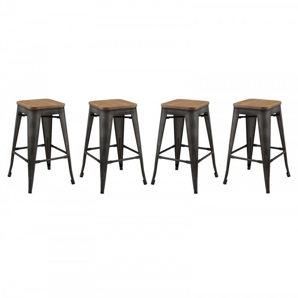 Promenade Counter Stool Set of 4, Brown