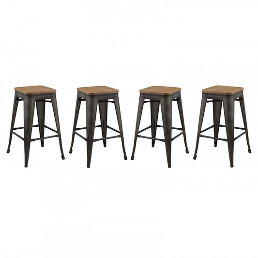 Promenade Counter Stool Set of 4, Brown