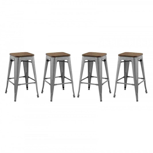 Promenade Counter Stool Set of 4, Gunmetal