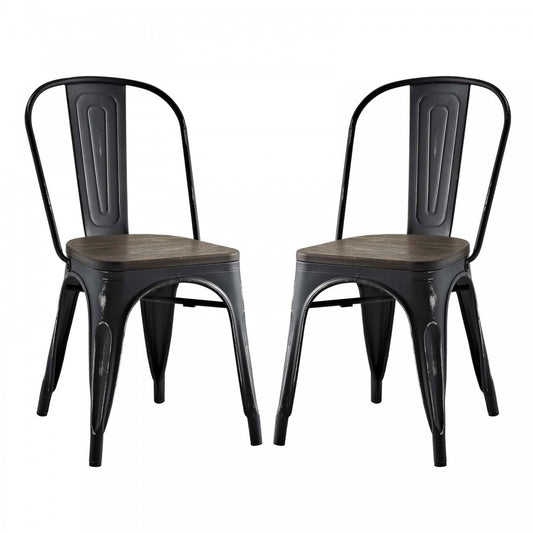 Promenade Dining Side Chair Set of 2, Black
