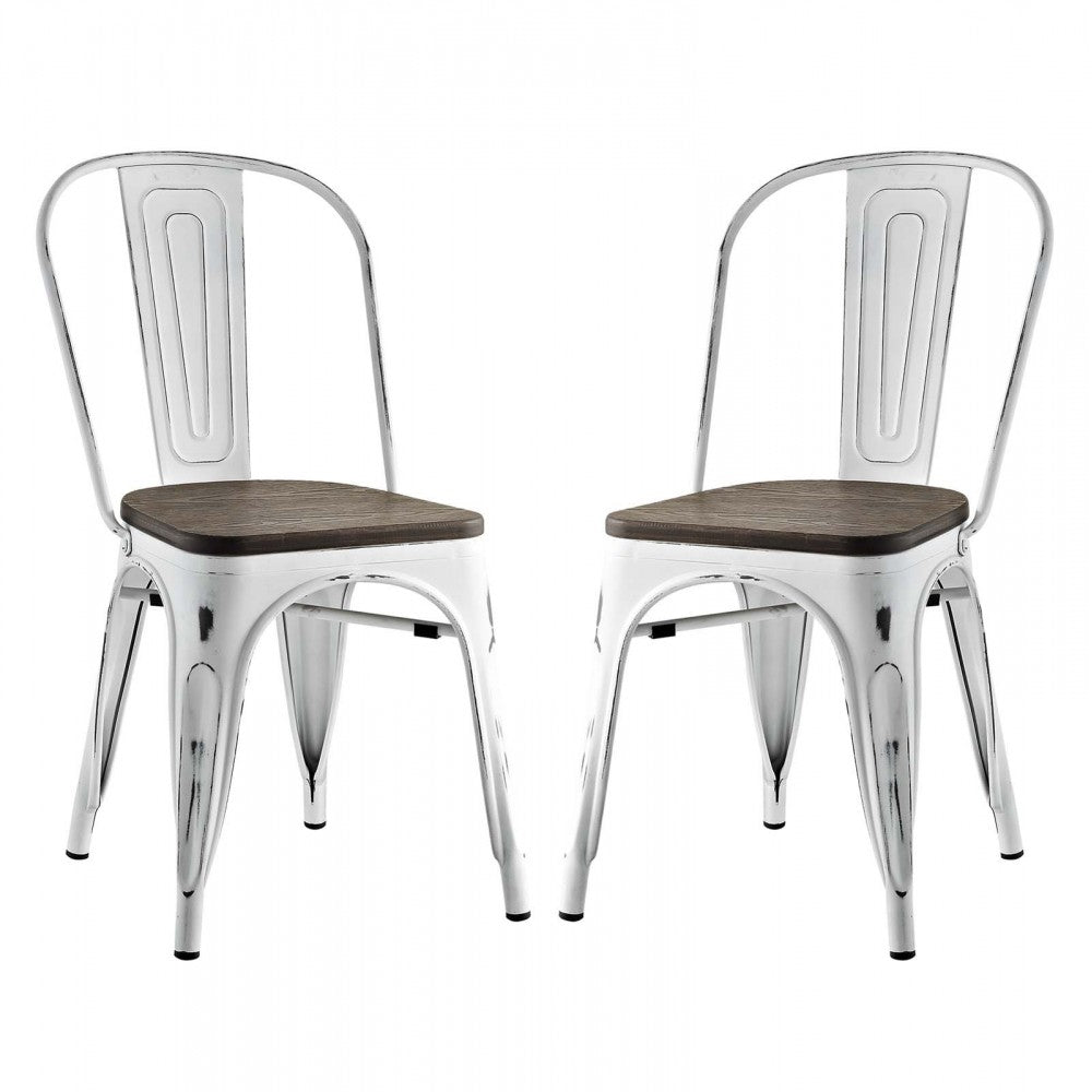 Promenade Dining Side Chair Set of 2, White