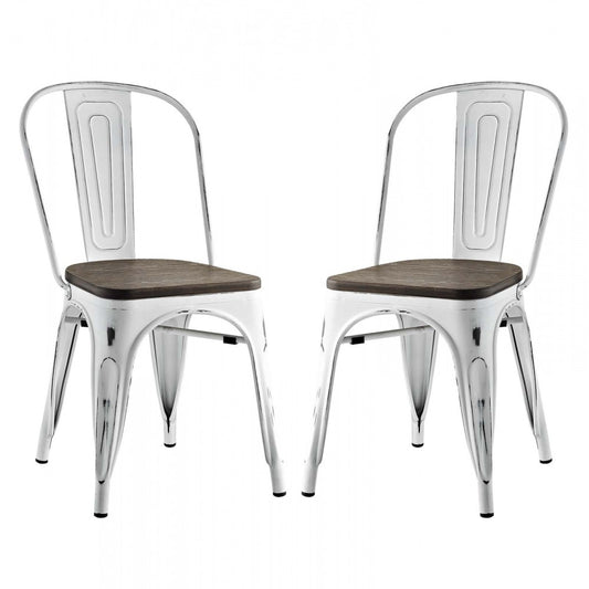 Promenade Dining Side Chair Set of 2, White