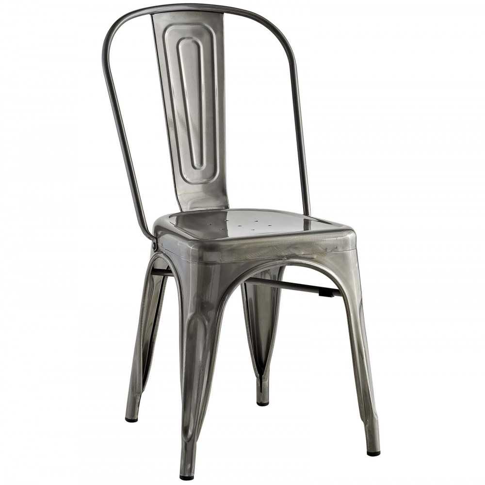 Promenade Dining Side Chair Set of 2, Gunmetal, EEI-2749-GME-SET