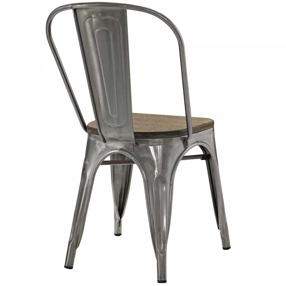 Promenade Dining Side Chair Set of 4, Gunmetal, EEI-2752-GME-SET
