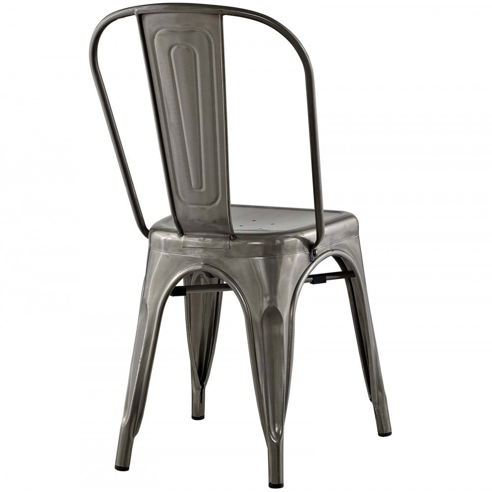Promenade Dining Side Chair Set of 4, Gunmetal, EEI-2750-GME-SET
