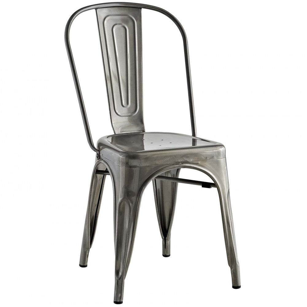 Promenade Dining Side Chair Set of 4, Gunmetal, EEI-2750-GME-SET