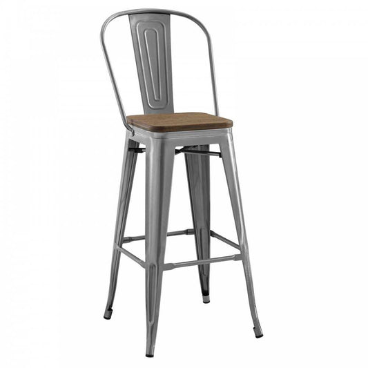 Promenade Metal Bar Stool, Gunmetal