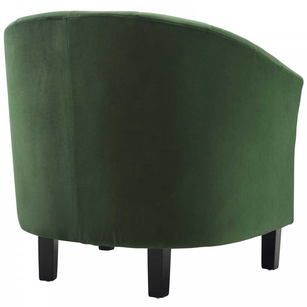 Prospect Channel Tufted Performance Velvet Armchair Set of 2, Emerald