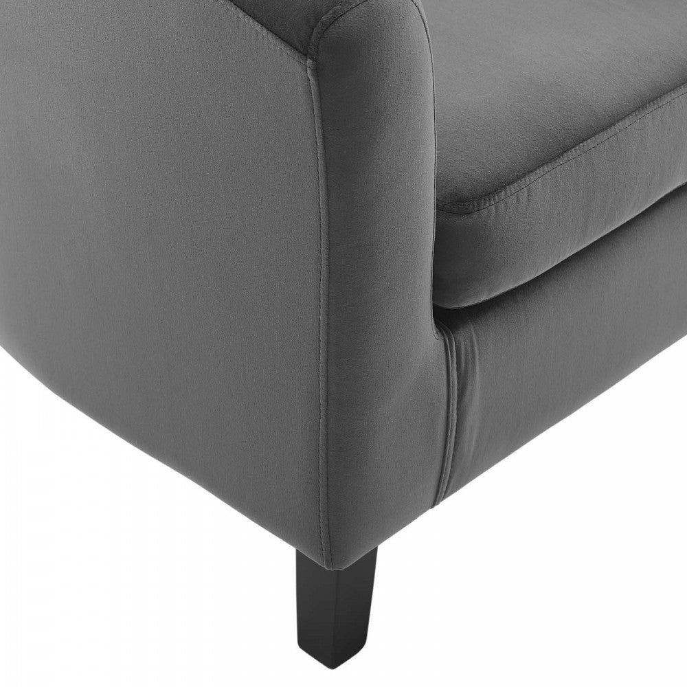Prospect Performance Velvet Armchair, Charcoal