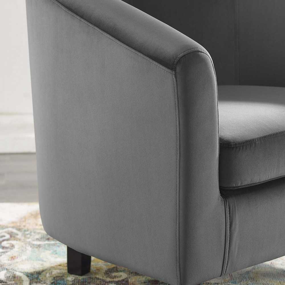 Prospect Performance Velvet Armchair, Charcoal