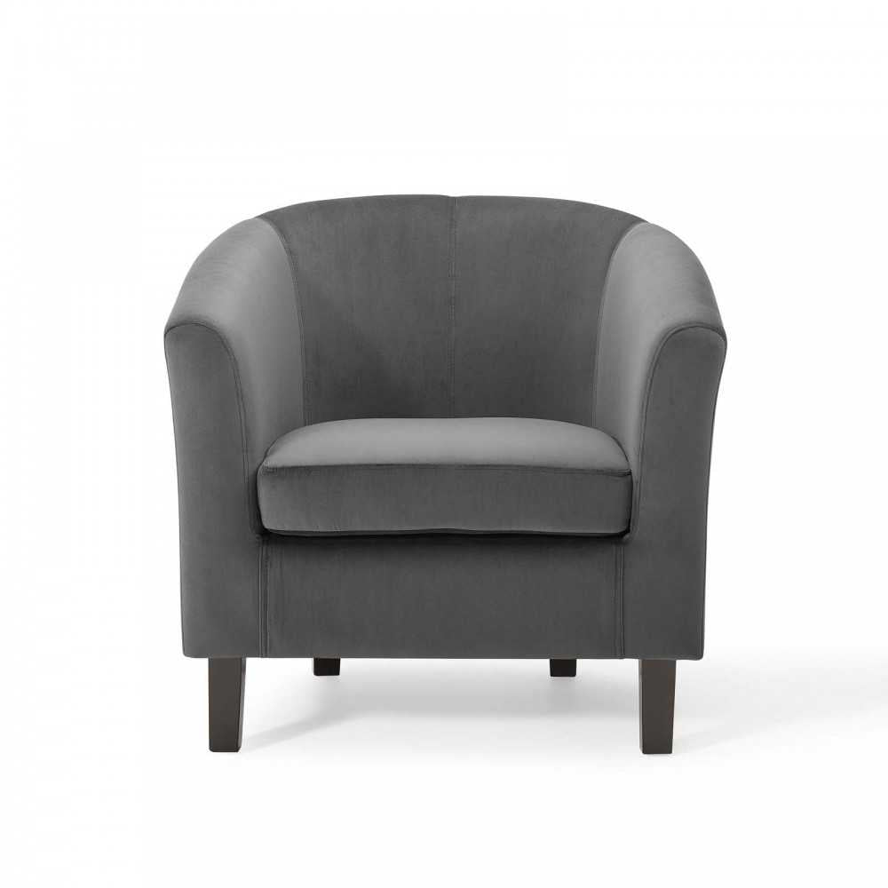 Prospect Performance Velvet Armchair, Charcoal