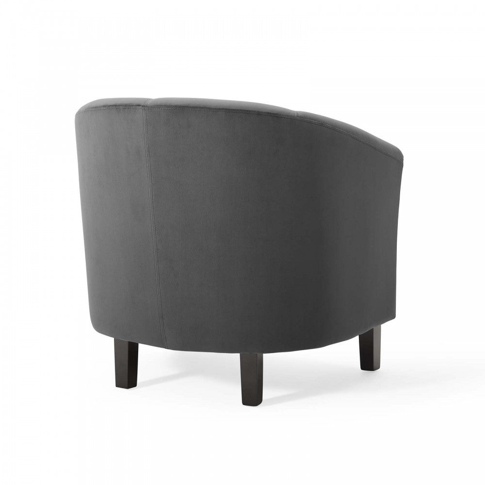 Prospect Performance Velvet Armchair, Charcoal