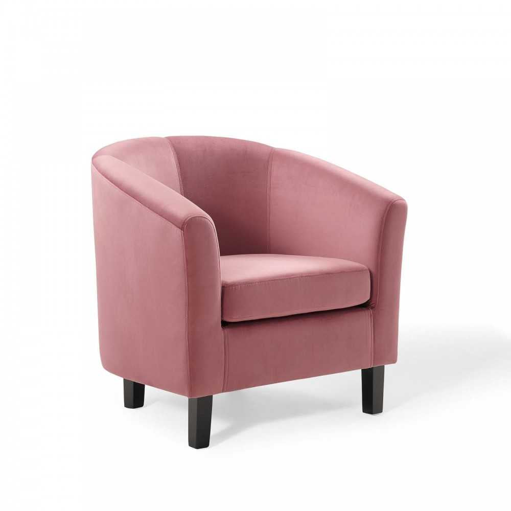 Prospect Performance Velvet Armchair, Dusty Rose, EEI-4137-DUS
