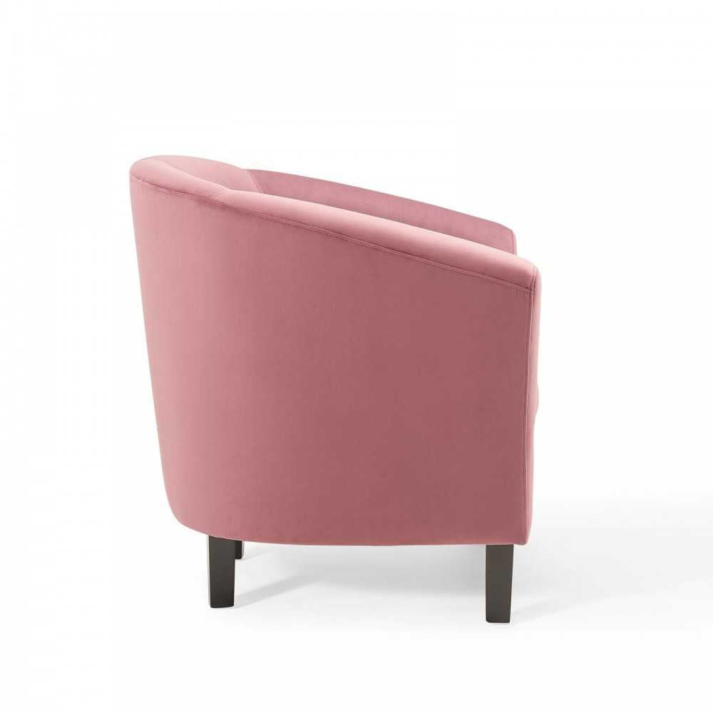 Prospect Performance Velvet Armchair, Dusty Rose, EEI-4137-DUS